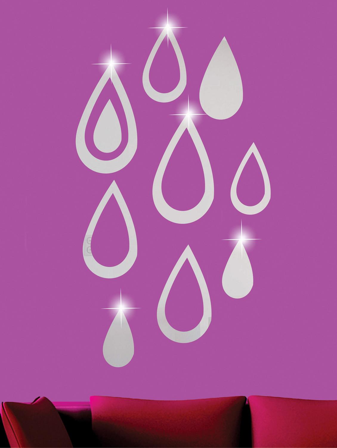 Rain Drops 3D Mirror Sticker - Zeeshaan