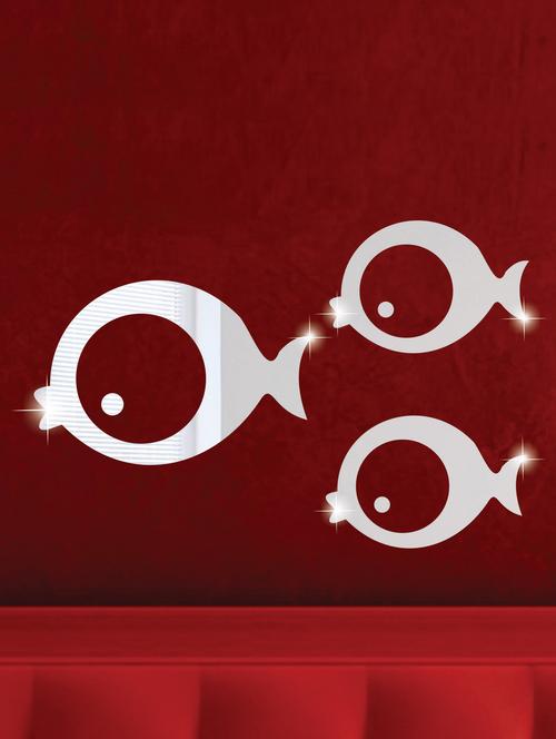 3 Fishes 3D Mirror Sticker - Zeeshaan