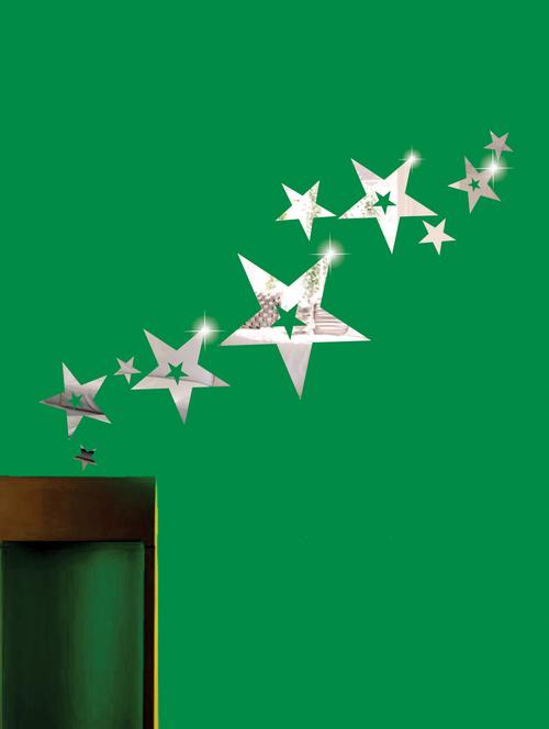 Flowing Stars 3D Mirror Sticker - Zeeshaan