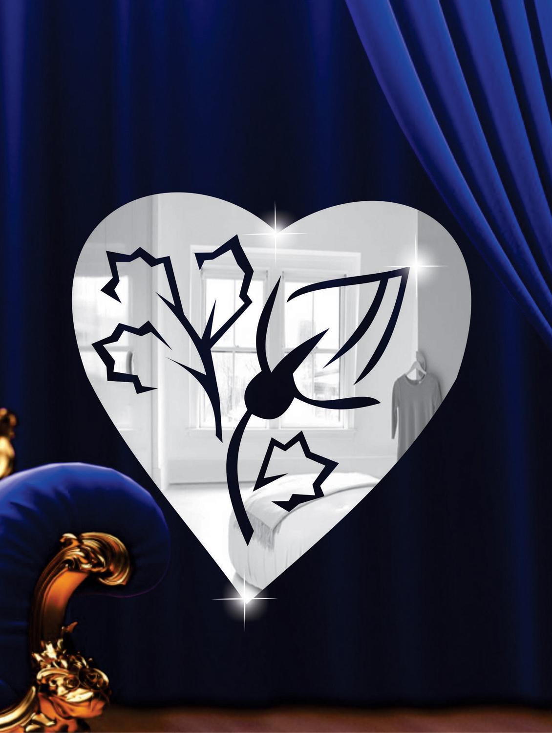 Filigree Heart 3D Mirror Sticker - Zeeshaan