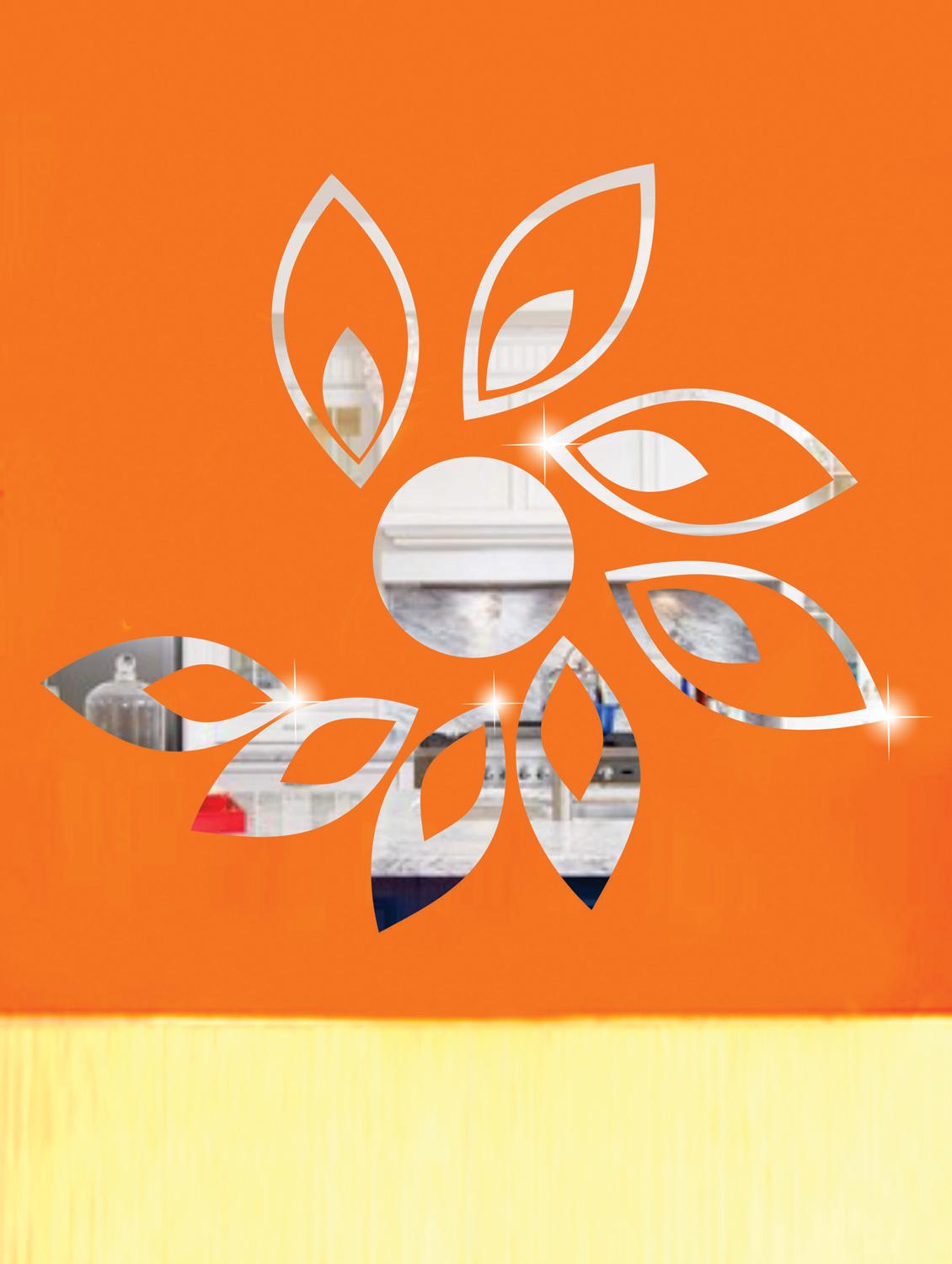 Delicate Petals 3D Mirror Sticker - Zeeshaan