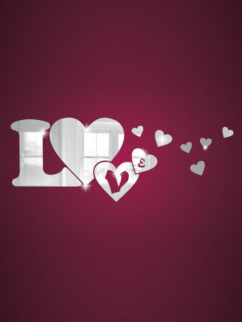 Big Love 3D Mirror Sticker - Zeeshaan