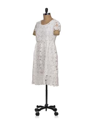 Elegant White Lace Dress - 69319 - Standard Image - 2