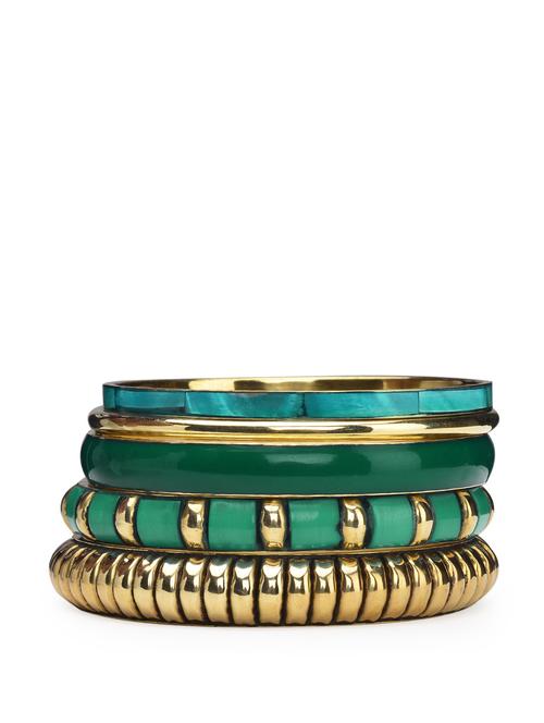 Elegant Blue & Gold Bangles Set - Blueberry