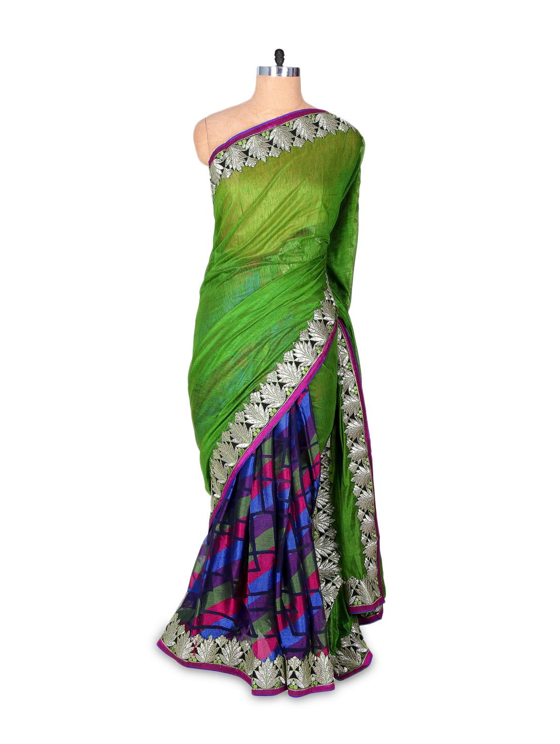 Stunning Art Silk Brasso Mosaic Saree - Hypno Tex
