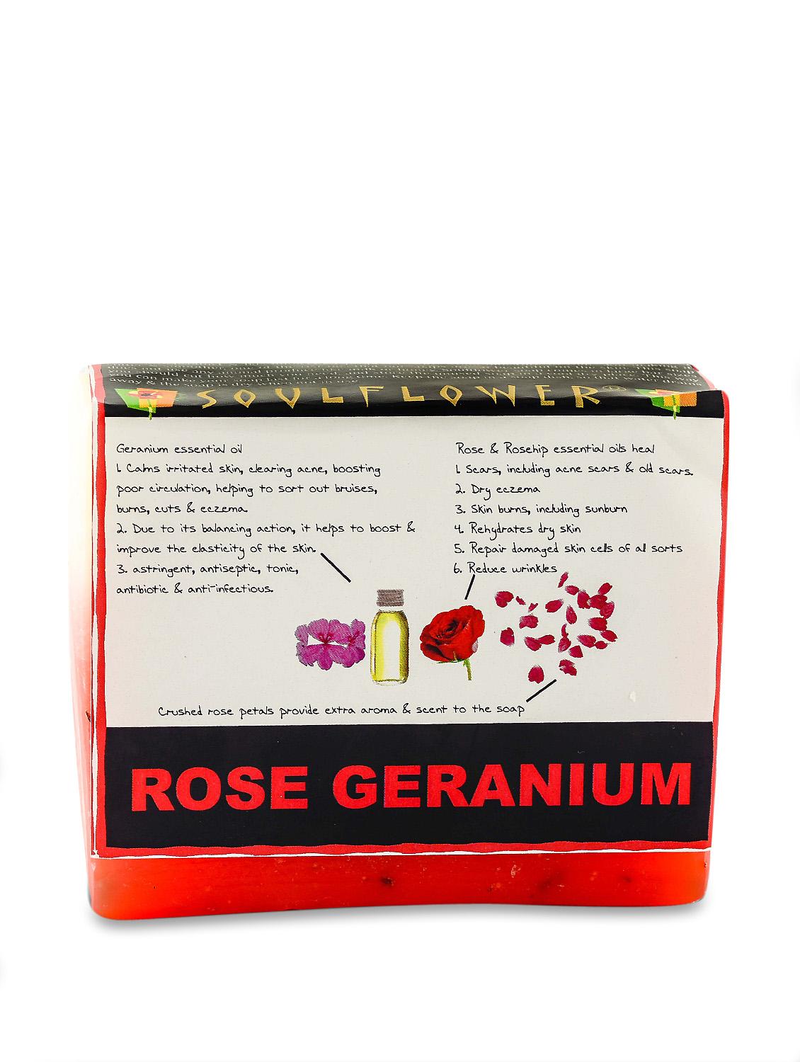 Rose And Geranium Soap (Vegan) - SOULFLOWER