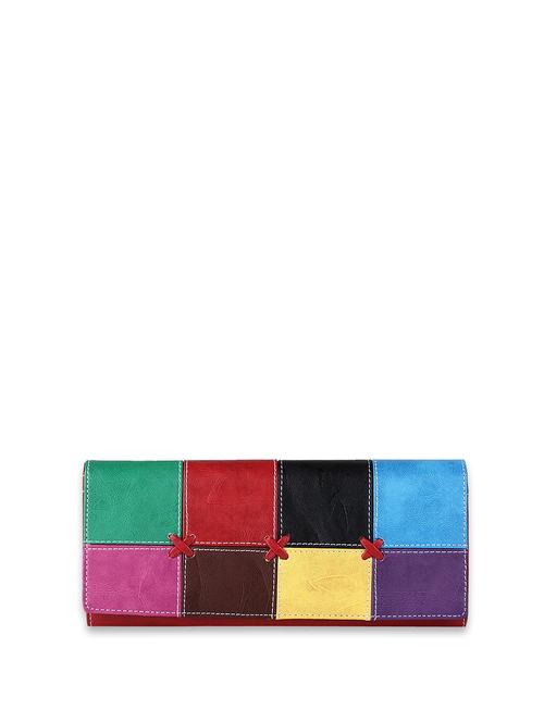 Multi Coloured Patchwork Wallet - ALESSIA 8211