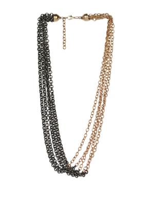 black and gold toned chain necklace - 851134 - Standard Image - 2