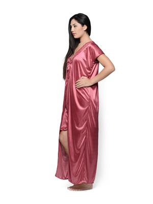 satin pink nighty and robe set - 85712 - Standard Image - 2