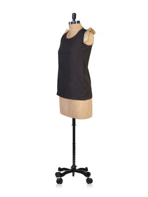 sequined sleeved solid top - 861154 - Standard Image - 2