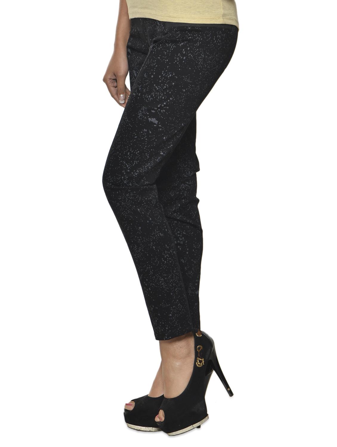 black printed cotton jeggings - 864166 - Zoom Image - 2