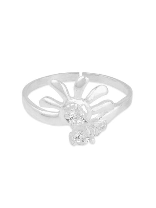Stunning Silver Toe Rings Set Of 2 - Voylla