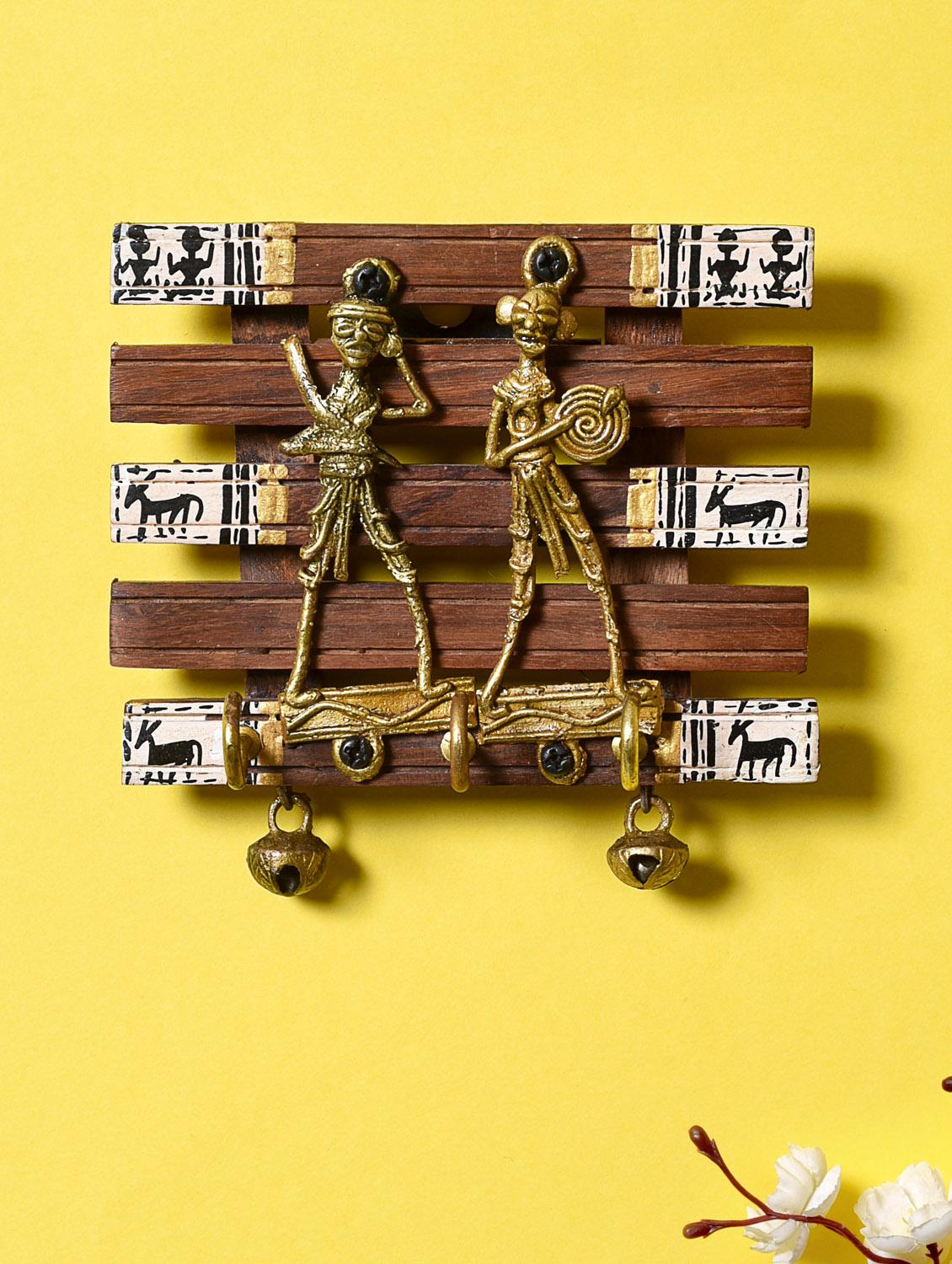 dhokra craft and warli fusion key holder - 891508 - Zoom Image - 2