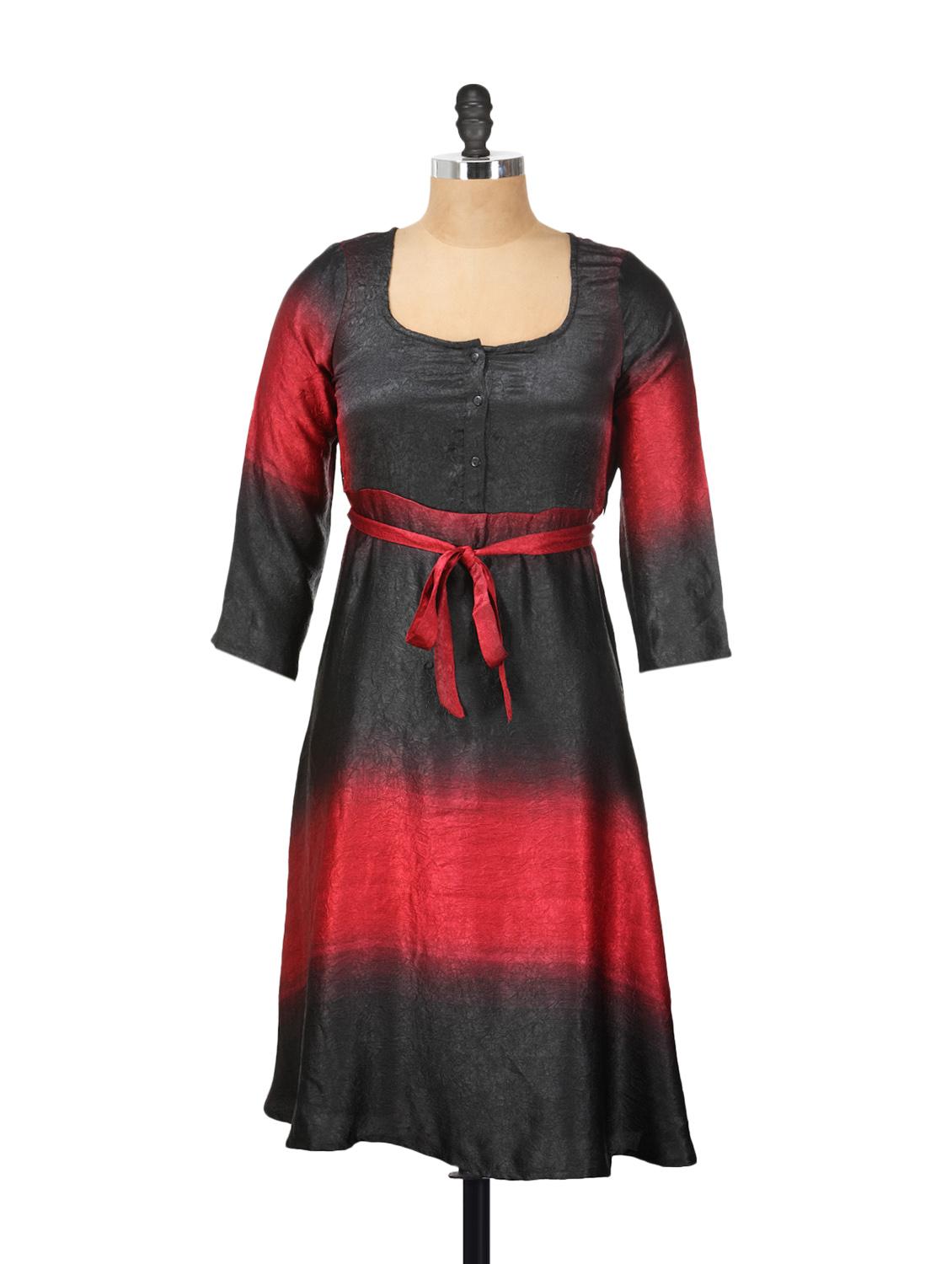 Black And Red Ombre Dress - Meira