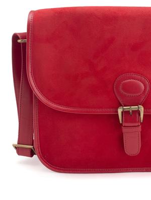 Red suede messenger bag - 8923 - Standard Image - 5