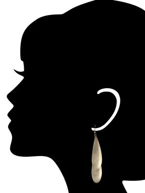 gold hanging petal earrings - 892799 - Standard Image - 2
