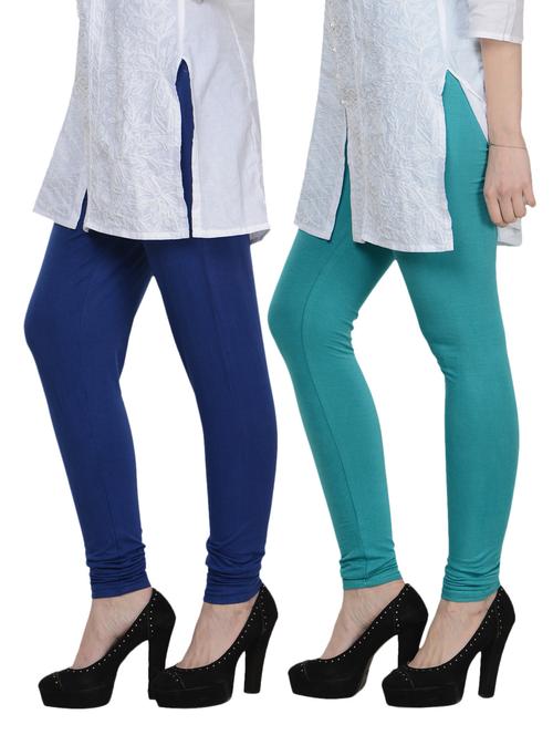 Cotton Lycra Leggings- Pack Of 2 - Tjaggies
