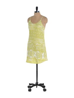 snake print lime chemise dress - 894300 - Standard Image - 2