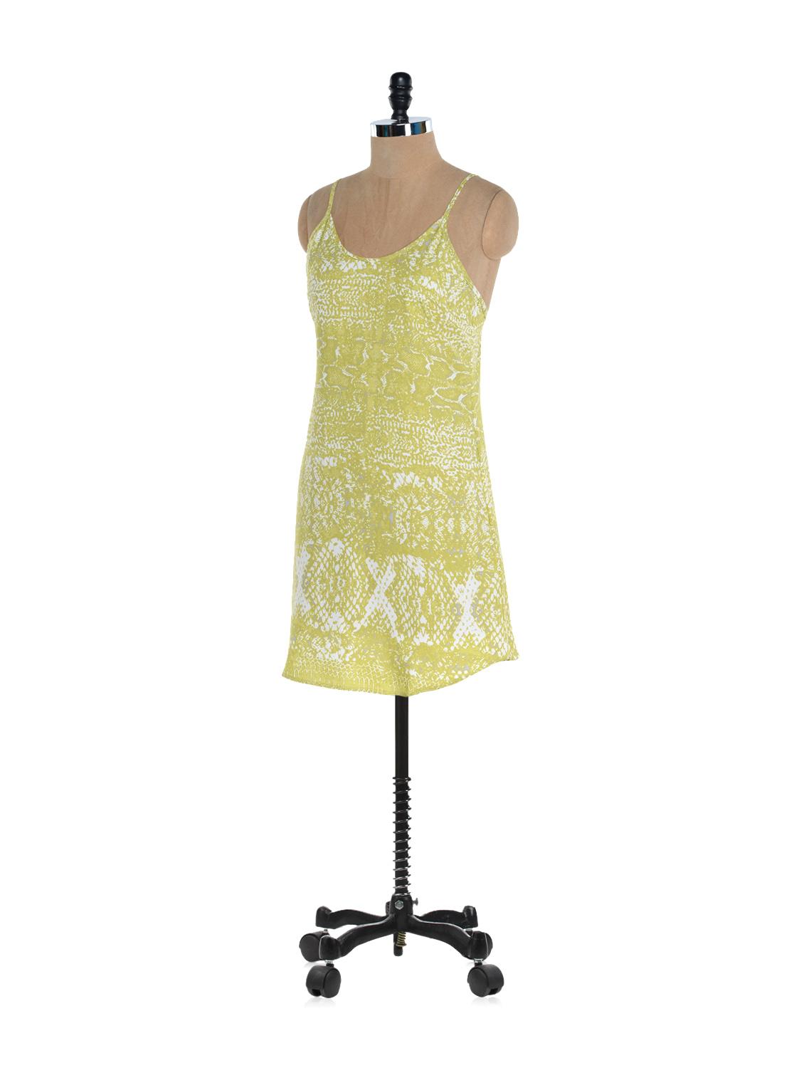 snake print lime chemise dress - 894300 - Zoom Image - 2