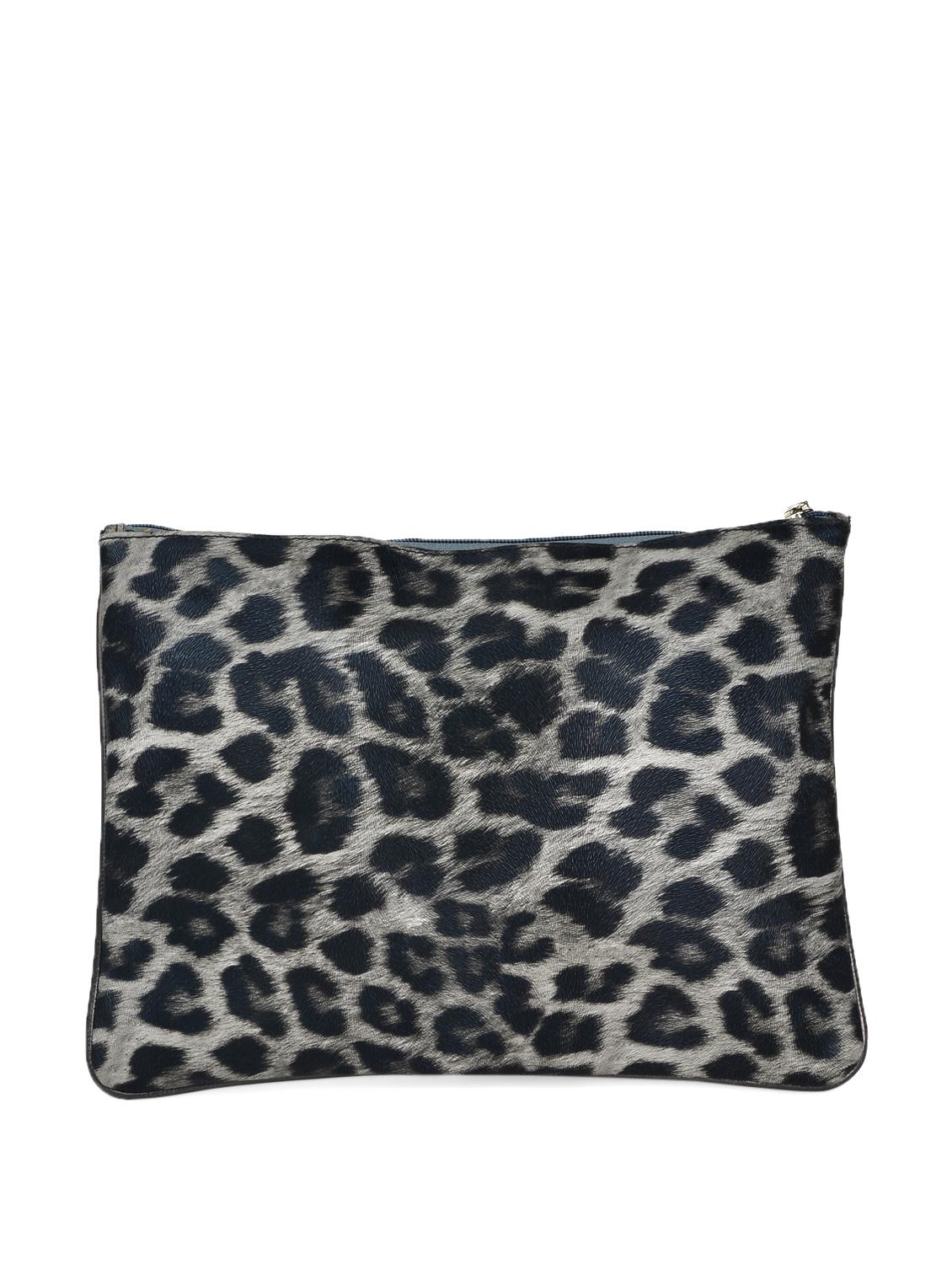 black and grey leopard print large pouch - 905460 - Zoom Image - 2