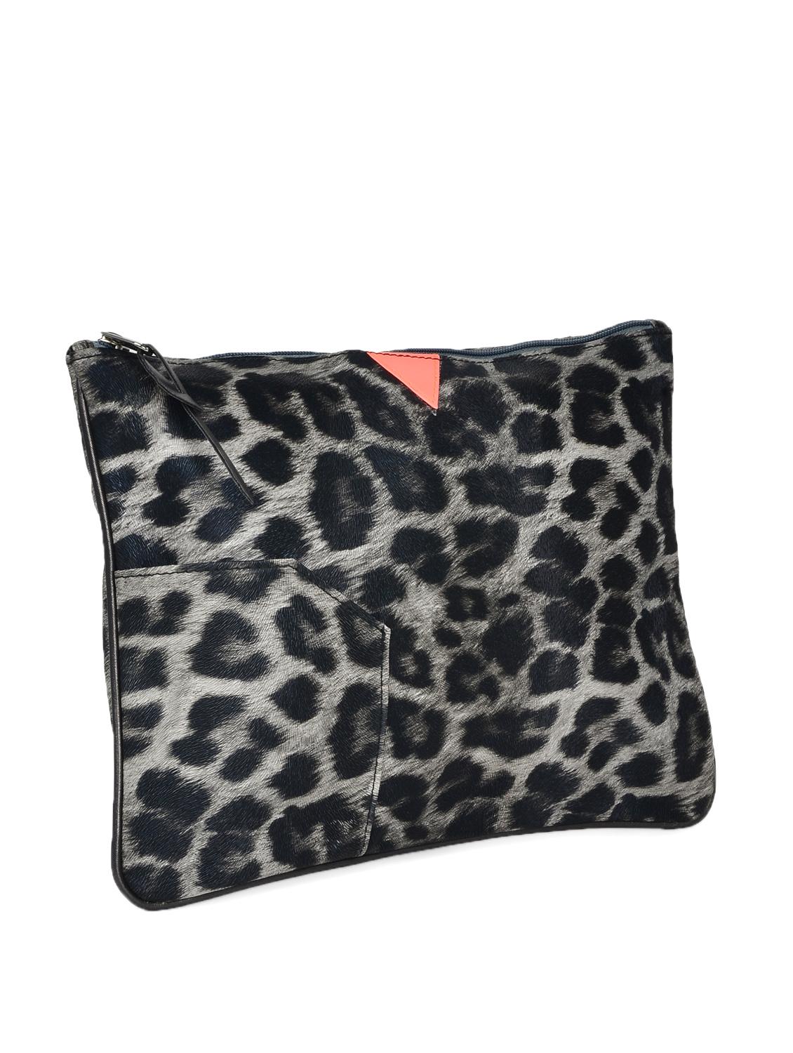 black and grey leopard print large pouch - 905460 - Zoom Image - 5