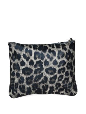 black and grey leopard print medium pouch - 905461 - Standard Image - 2