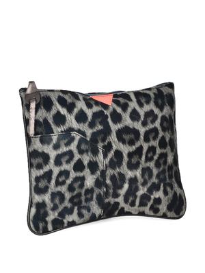 black and grey leopard print medium pouch - 905461 - Standard Image - 5