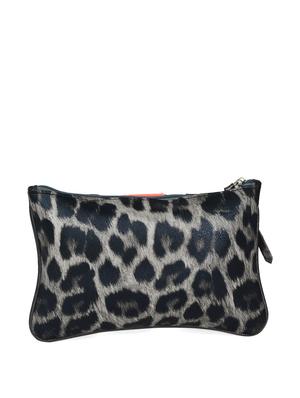 black and grey leopard print small pouch - 905462 - Standard Image - 2