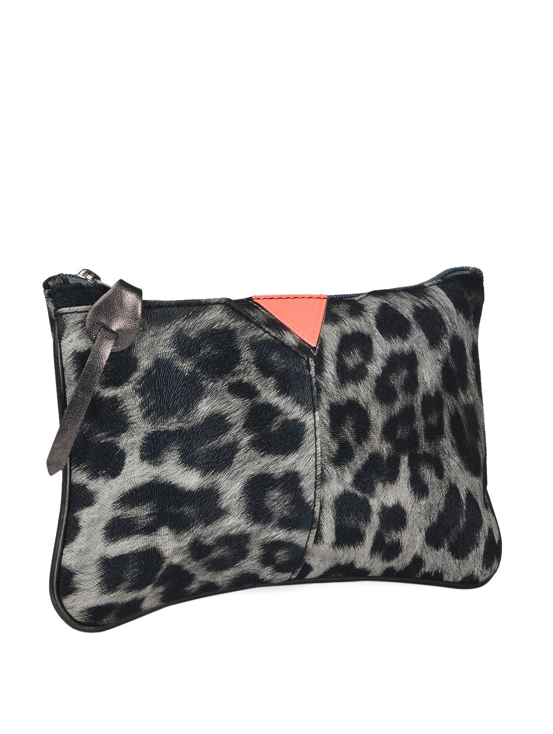 black and grey leopard print small pouch - 905462 - Zoom Image - 5