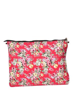 red floral print laptop sleeve with a sling - 905477 - Standard Image - 5