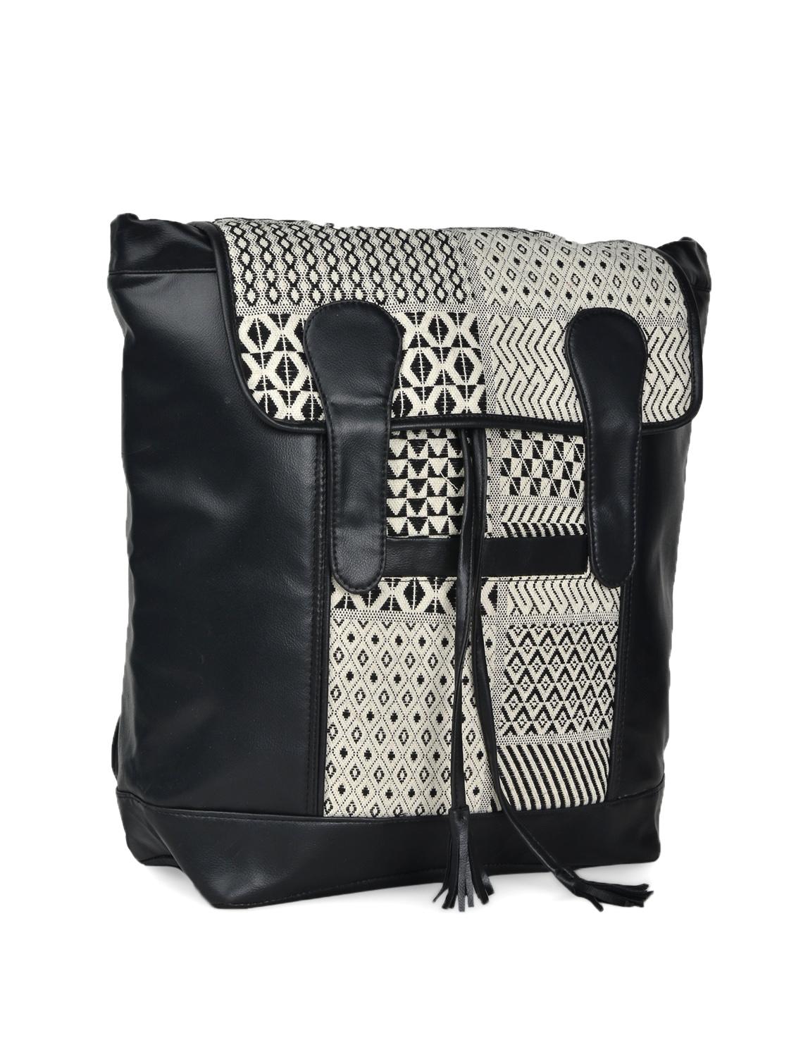 black and white geometrical patterned backpack - 905493 - Zoom Image - 5