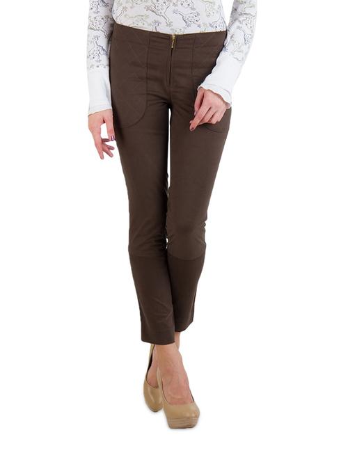 coffee brown ladies trouser - 908351 - Standard Image - 1