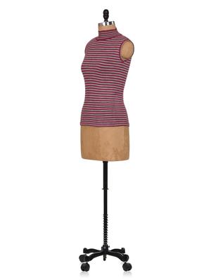 sleeveless pink knitted winter top - 908569 - Standard Image - 2