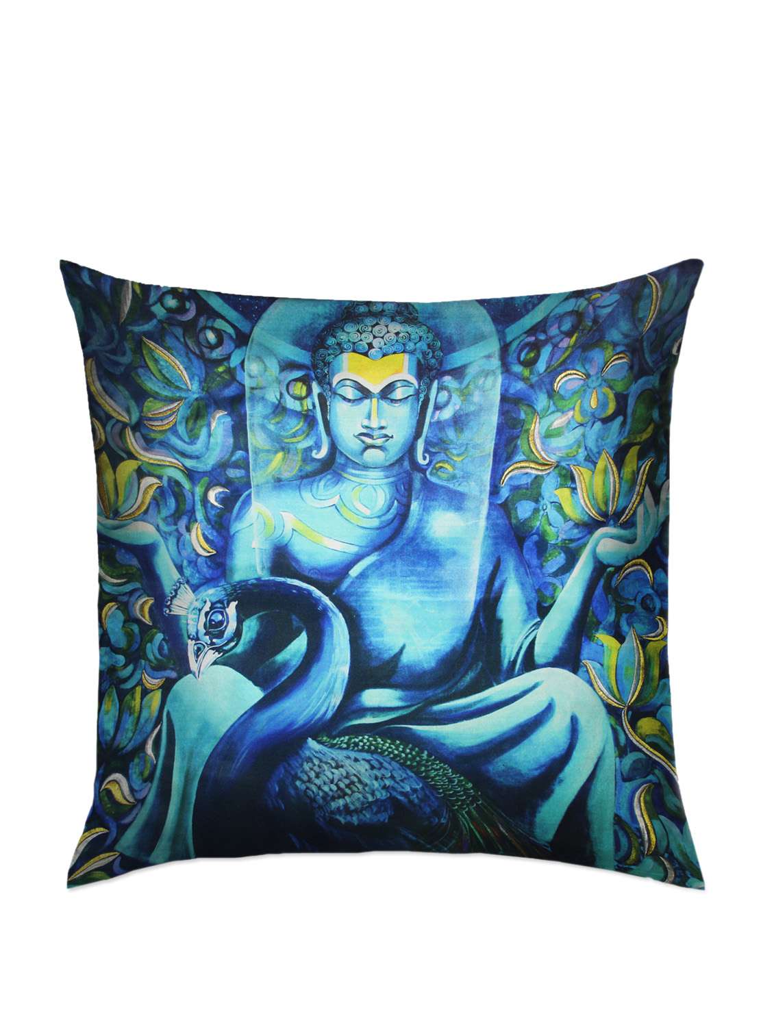 Buy Classic Buddha Print Blue Cushion Cover for Unisex from 13 Odds for