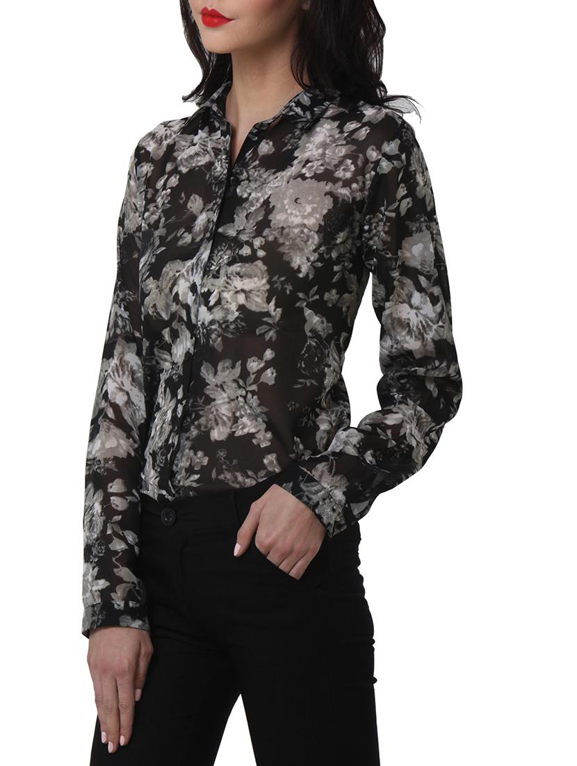 Black Floral Shirt - 909983 - Zoom Image - 2