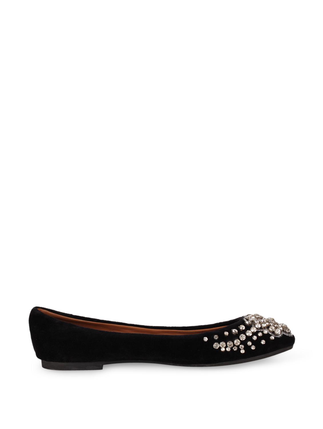 crystal studded black ballerinas - 914783 - Zoom Image - 2