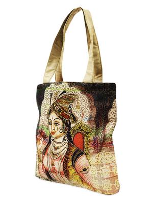beige digital printed tote - 926487 - Standard Image - 5
