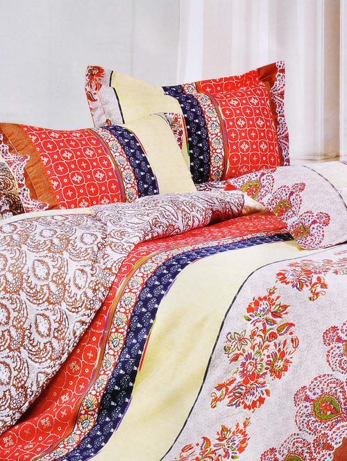 Multi-coloured Double Bedsheet With Two Pillow Cover -  Frábær - 937621