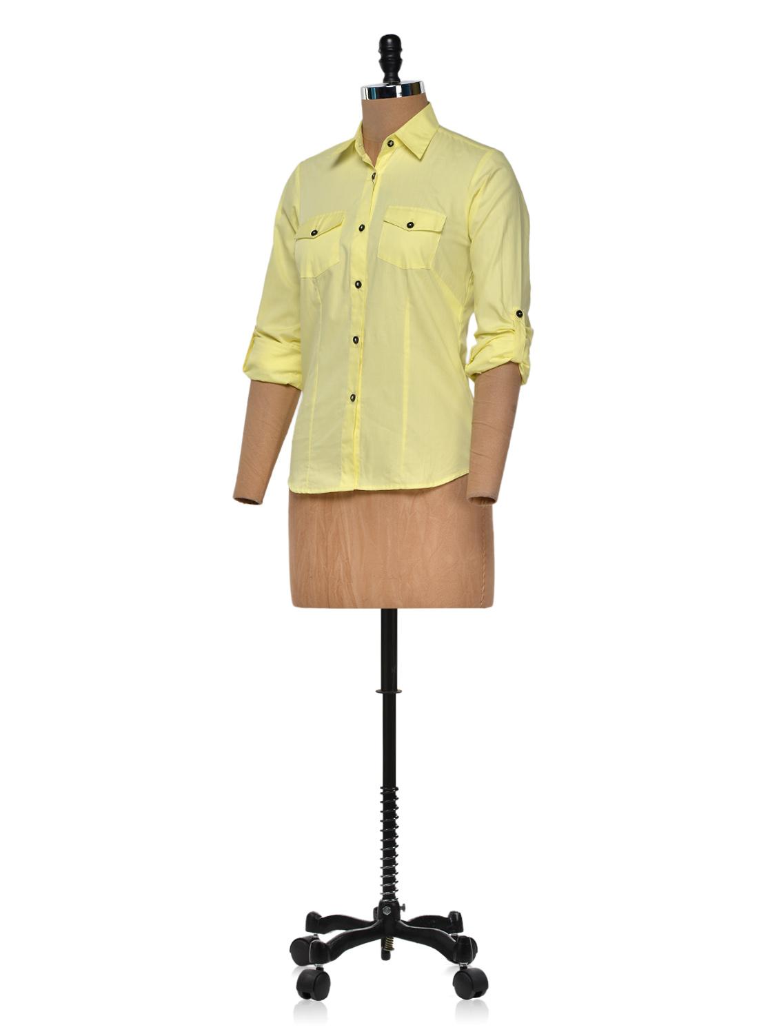 Elegant pale Yellow Shirt - 940262 - Zoom Image - 2