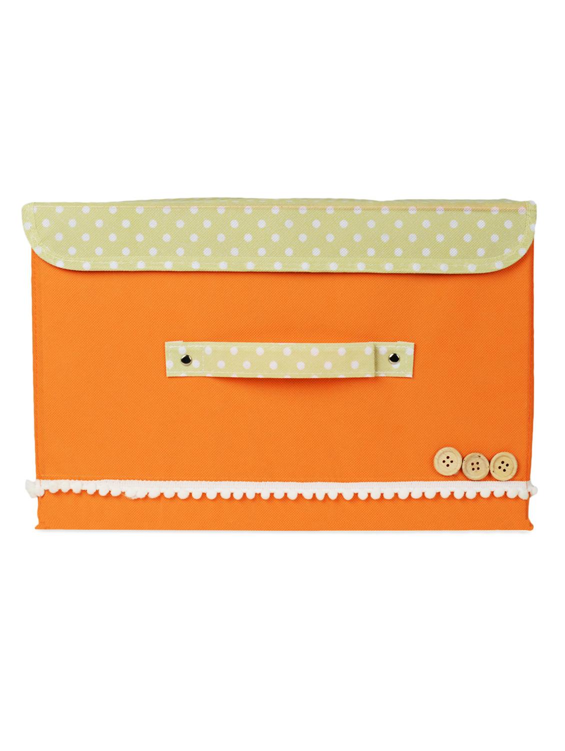 Orange Foldable Storage Boxes -set Of 2 - Bluebells
