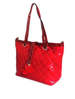 bright red textured handbag - 945377 - Standard Image - 5