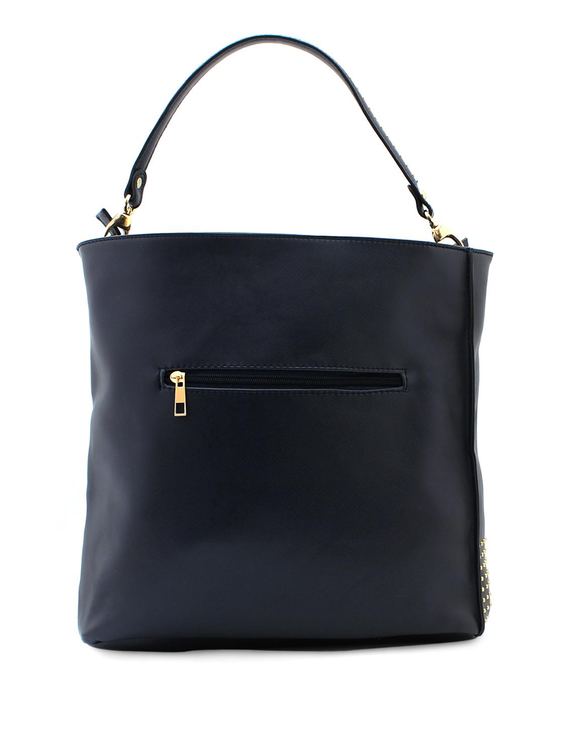 Blue Studded leatherette handbag - 948166 - Zoom Image - 2