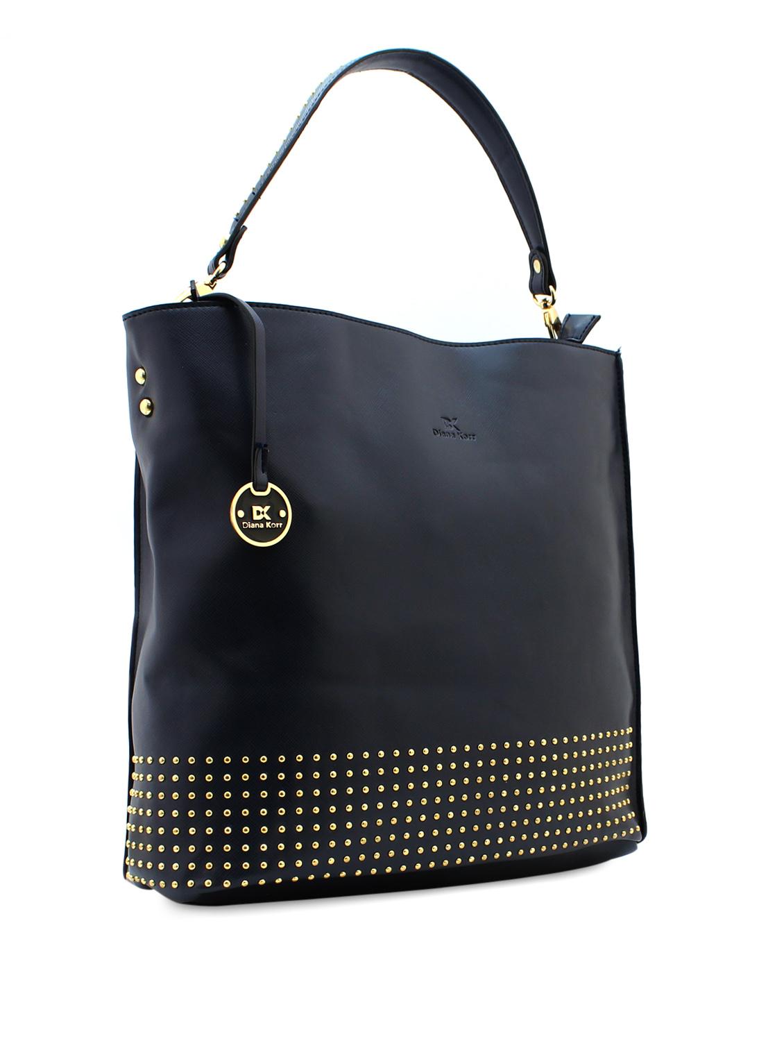 Blue Studded leatherette handbag - 948166 - Zoom Image - 5