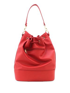 red leatherette draw string handbag - 948189 - Standard Image - 2