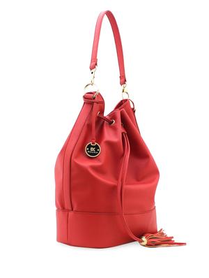 red leatherette draw string handbag - 948189 - Standard Image - 5