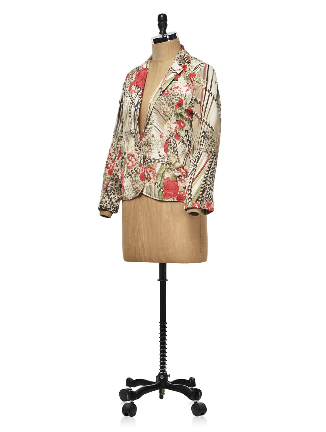 multi-coloured floral print blazer - 950232 - Zoom Image - 2