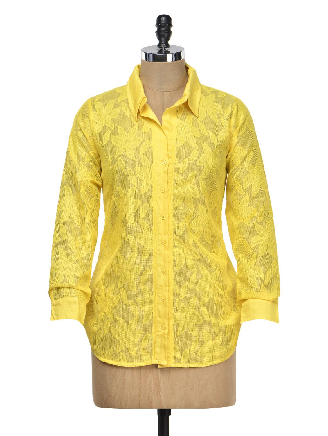 Yellow Lace Shirt - Meee!
