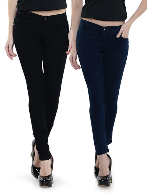 Combo Of Black And Navy Blue Jeans - Dashy Club