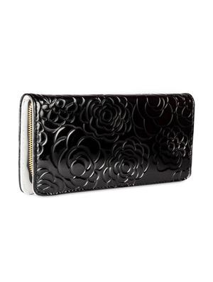 floral textured black wallet - 951067 - Standard Image - 2