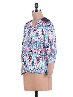 embroidered lace panel button-up Top - 9552365 - Standard Image - 2